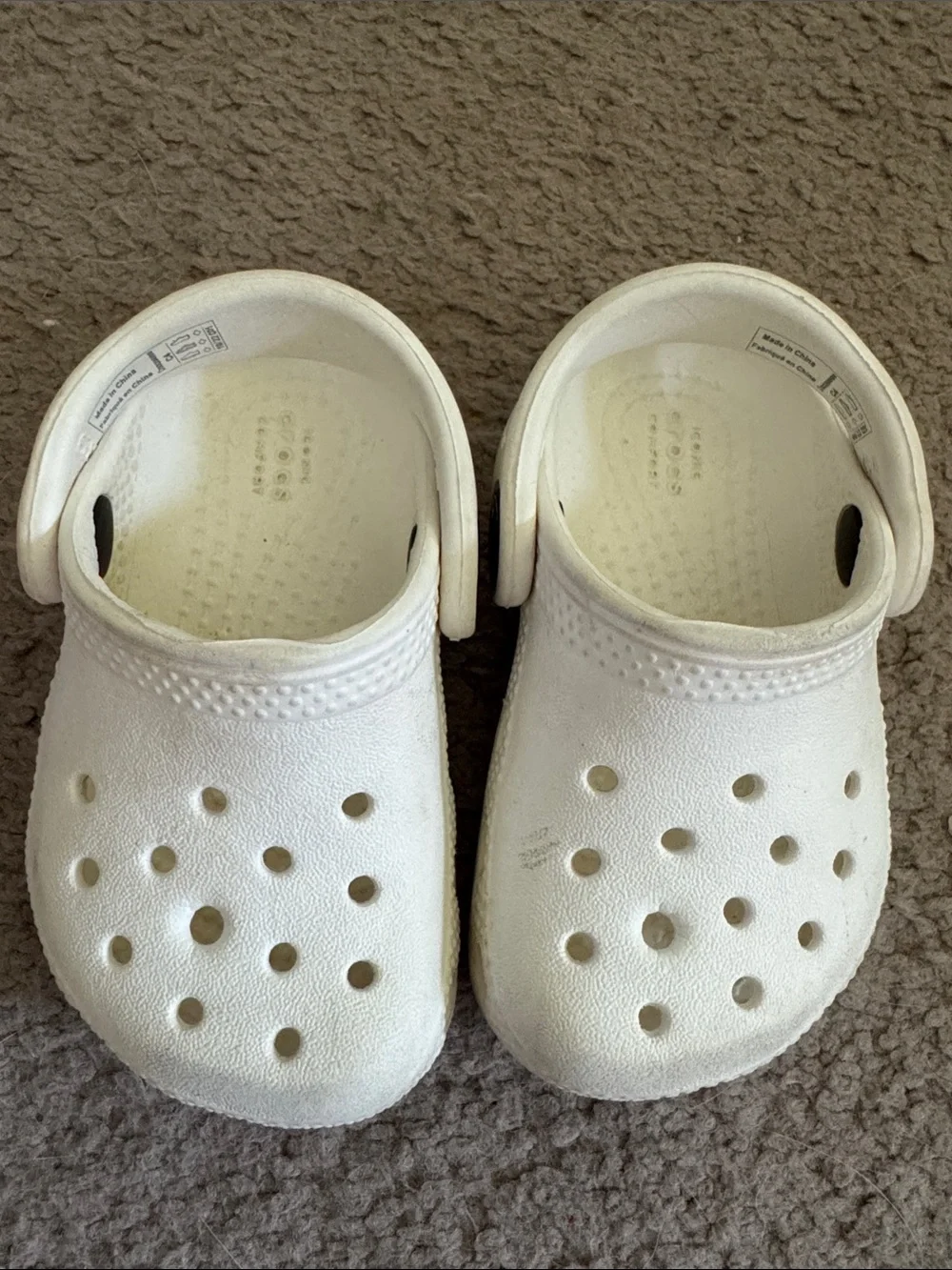 Crocs Kids White Clog Sandals - Classic Comfort